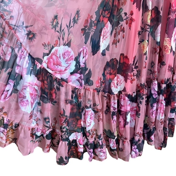 New MAC DUGGAL FLORAL CHIFFON CUTOUT DRESS SIZE 8 - Picture 13 of 16